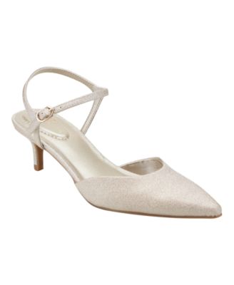 Women's Rose Ankle Strap Kitten Heel Pumps