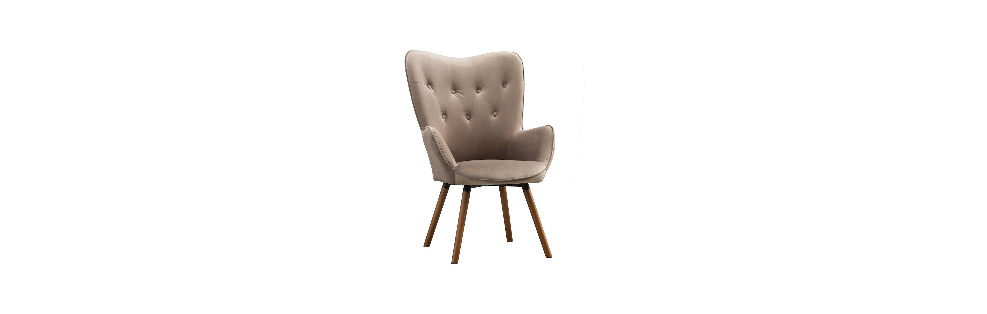 Roundhill Furniture Doarnin Contemporary Silky Velvet Tufted Button Back Accent Chair