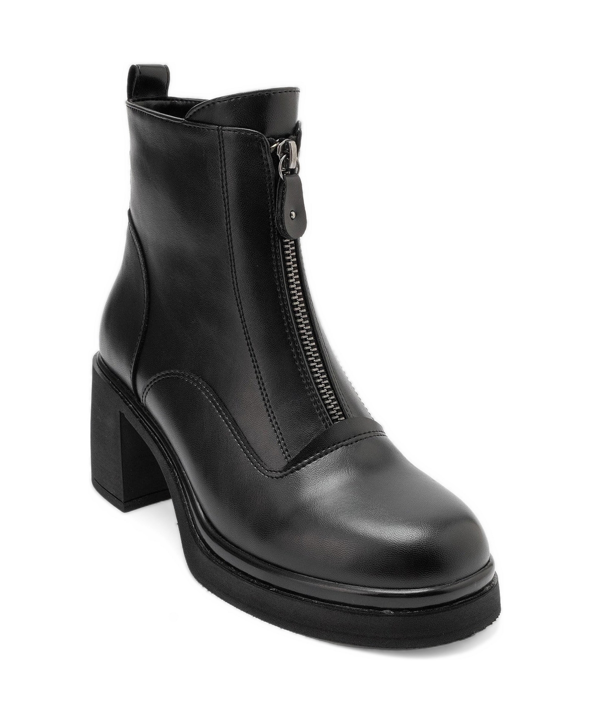 Forever & Always Shoes Women's Stena Block Heel Round-Toe Boots