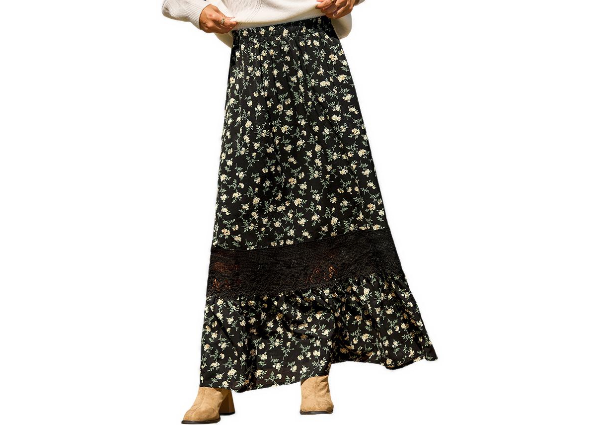 Cupshe Women's Picked for You Maxi A-Line Lace Skirt