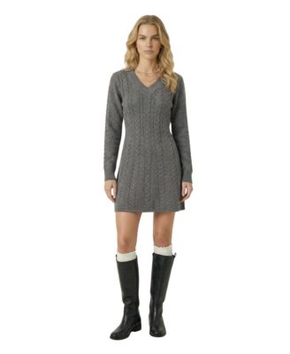 Women's Cable-Knit Mini Sweater Dress