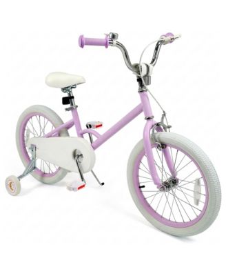 18 Inch Kids Bike with Star and Moon Graphics and Quick-Release Seat, Up to 132 lbs, Ages 4-8