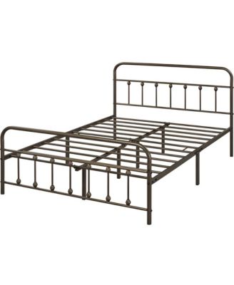 Metal Bed Frame with Headboard and Footboard for Bedroom