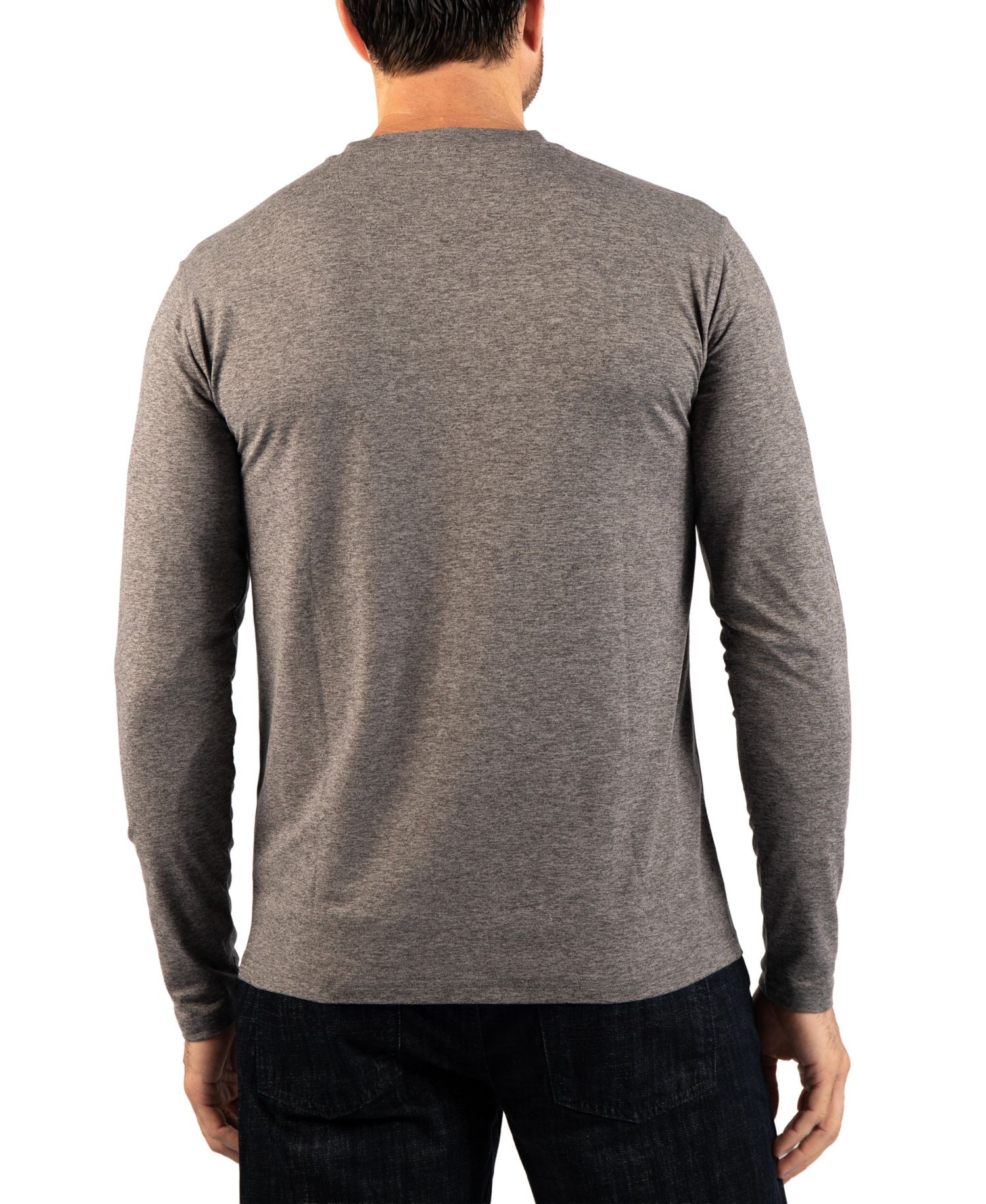 Men's Brushed Melange Long-Sleeve Henley