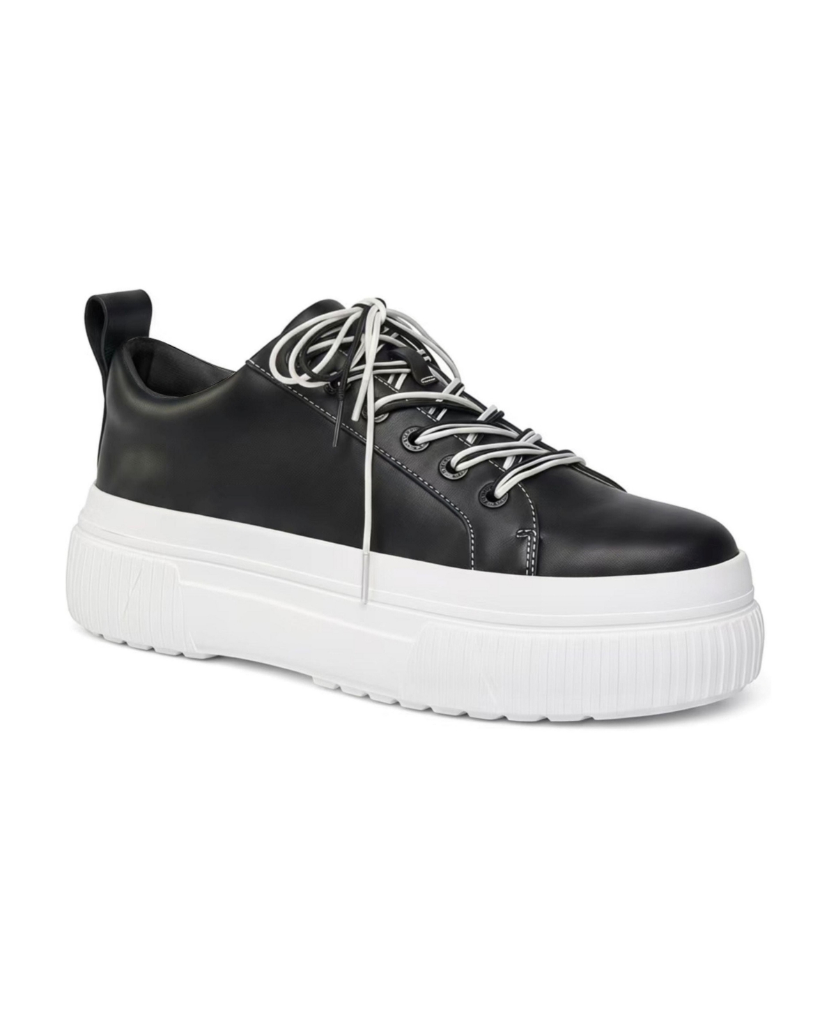 JSlides West Leather Platform Wedge Sneakers