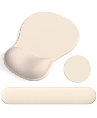 Ergonomic Gel-Filled Non-Slip Mouse Pad, Keyboard Wrist Pad, and Coaster, 3-Piece Set for Computers