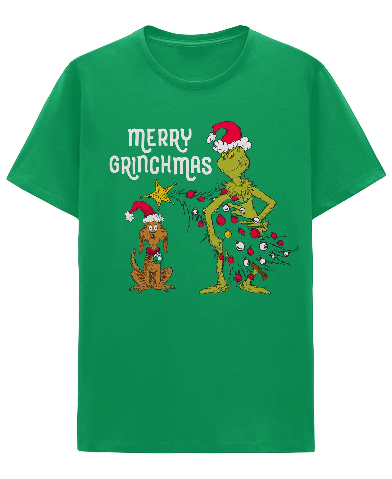 Men's Merry Grinchmas Grinch and Max Christmas Graphic T-Shirt