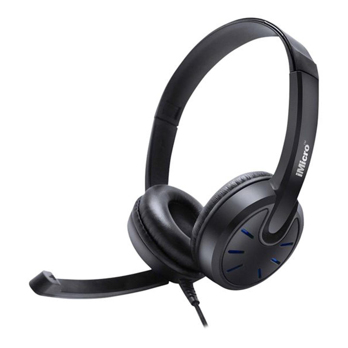 iMicro Sp-ME292 Wired On-Ear Gaming Headset for Pc and Game Consoles - Black