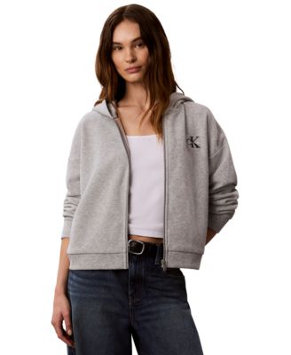 Women's Monogram Brushed French Terry Full-Zip Hoodie