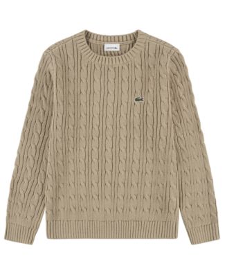 Boys' 4-20 Cable-Knit Crewneck Sweater
