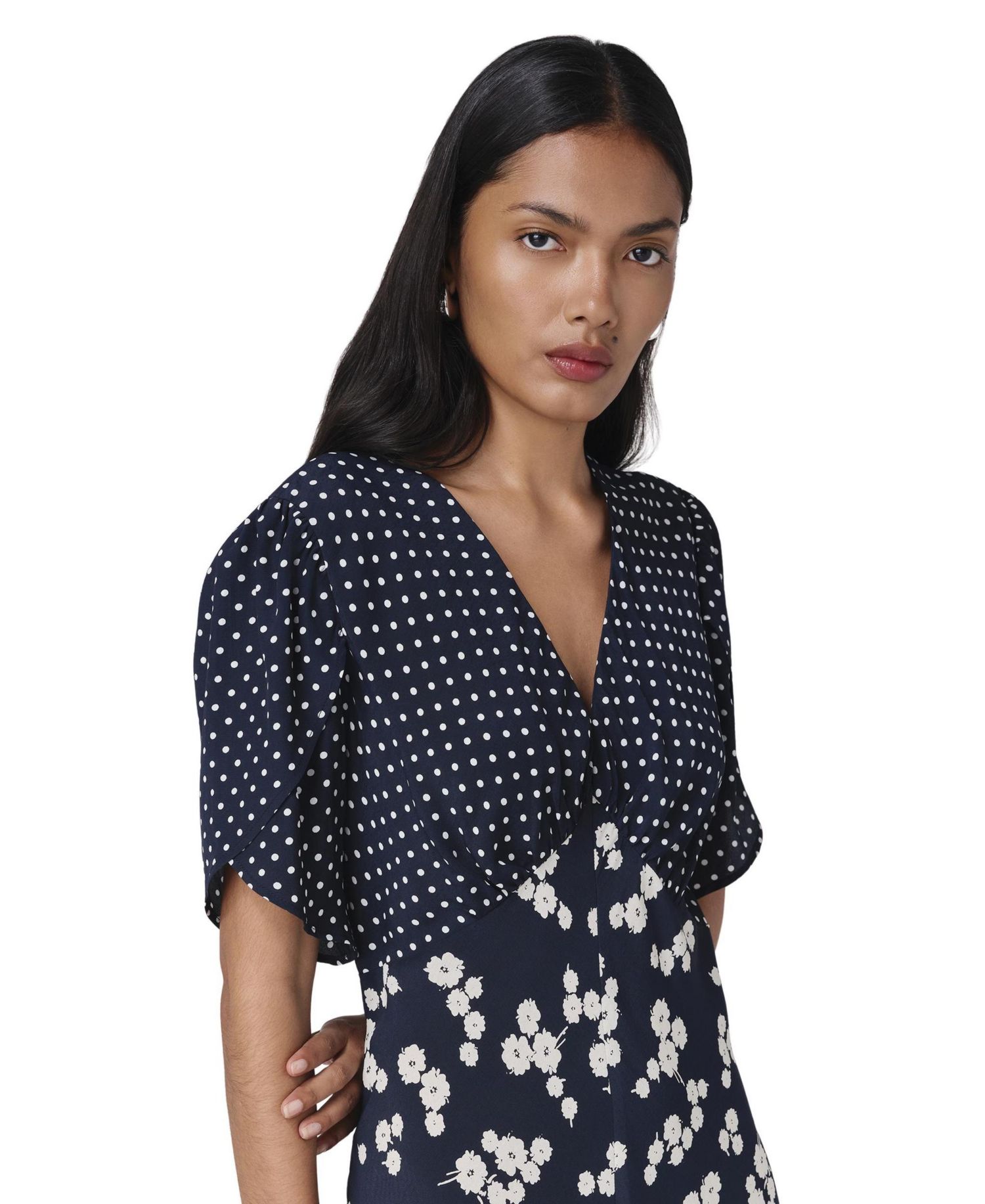 Women's Lulu V-Neck Empire-Waist Midi Dress