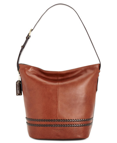 Tignanello Classic Boho Vintage Leather Bucket Bag
