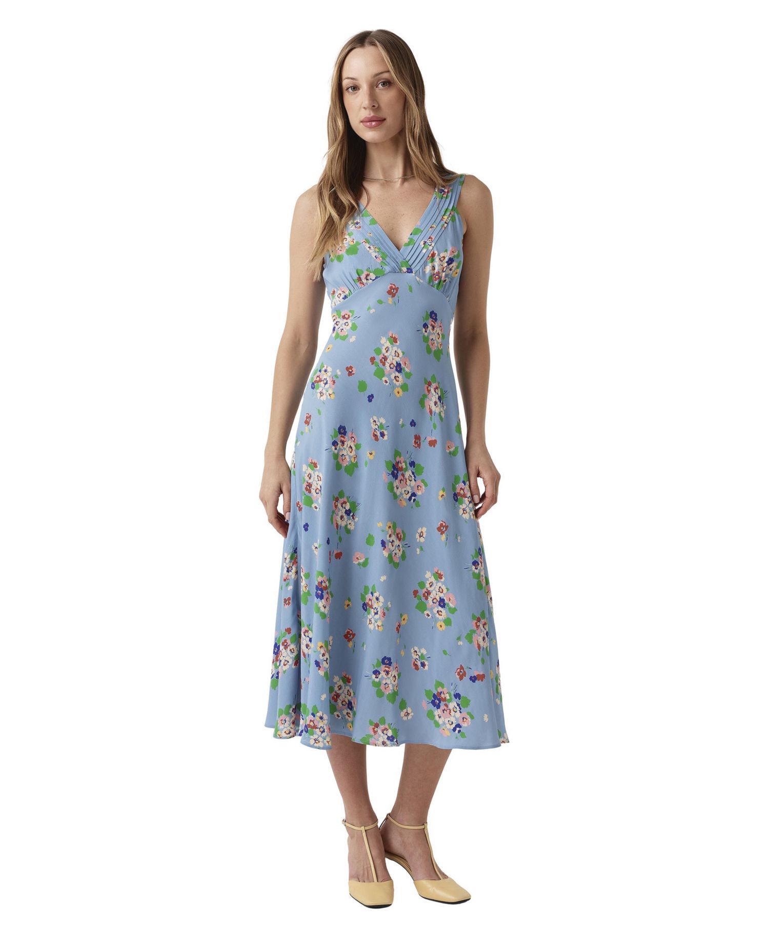 Women's Elise Open-Back A-Line Floral-Print Midi Dress
