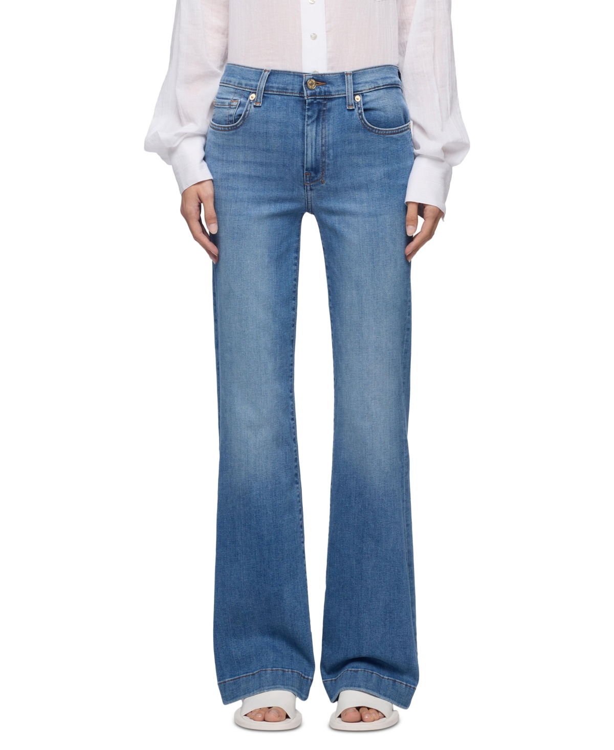 7 For All Mankind Women's Dojo Mid-Rise Jeans