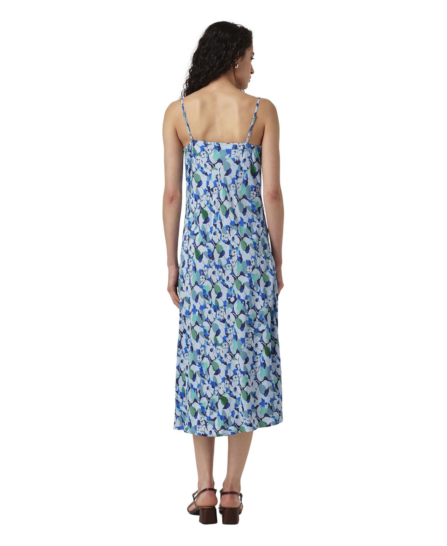 Women's Stacy Cowl Neck Crepe Bias-Cut Midi Dress