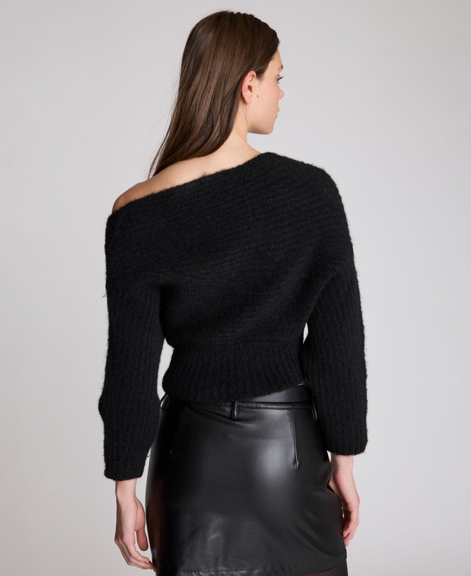 Women's Asymmetric Twist Neck Sweater