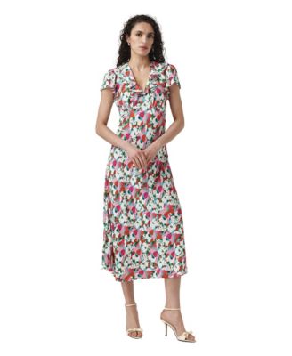 Women's Kimmy Floral-Print Empire-Seam Midi Dress