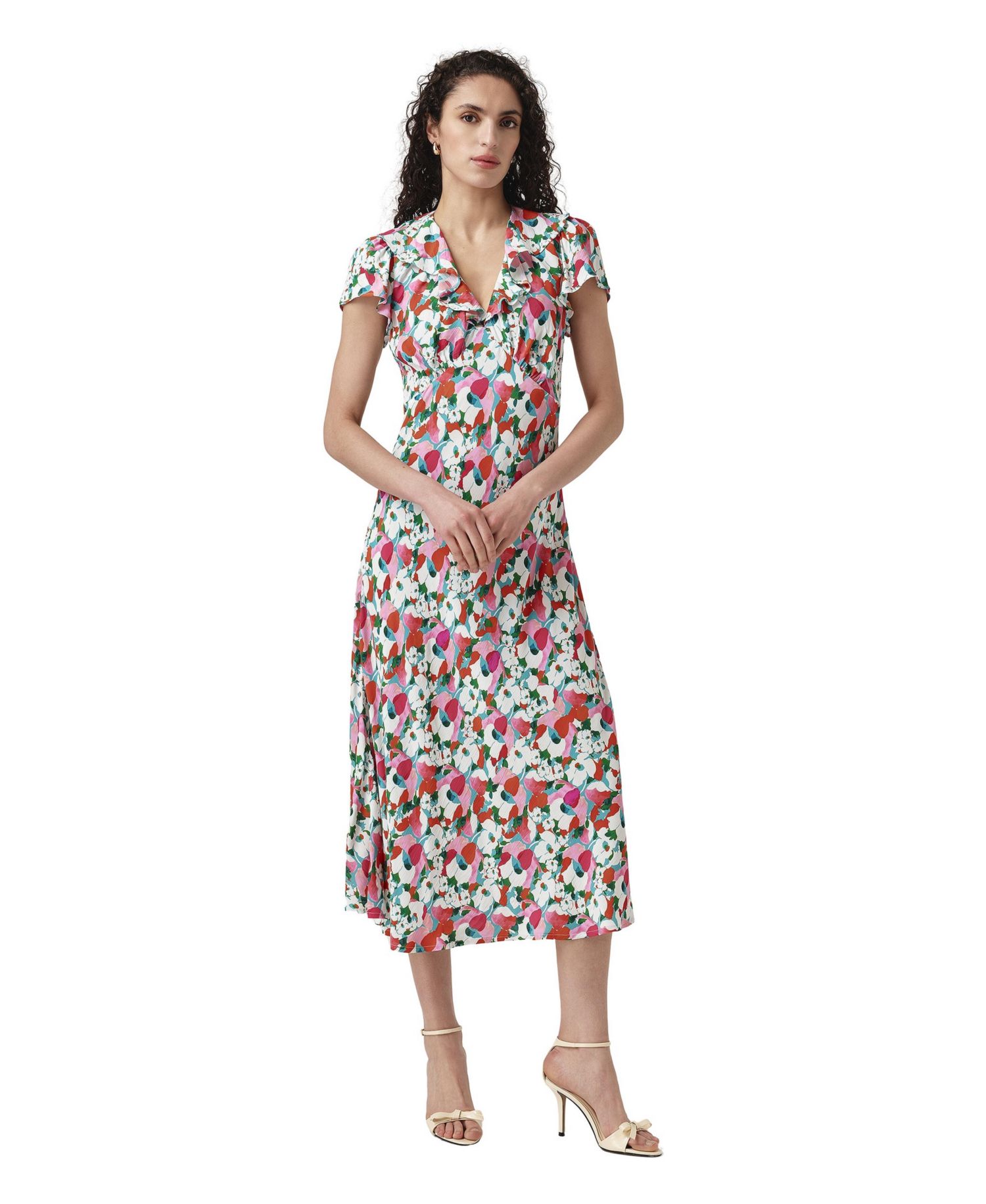 Women's Kimmy Floral-Print Empire-Seam Midi Dress