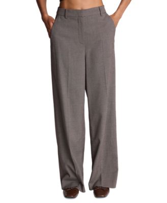 Women's High-Waisted Wide-Leg Slash-Pocket Pants