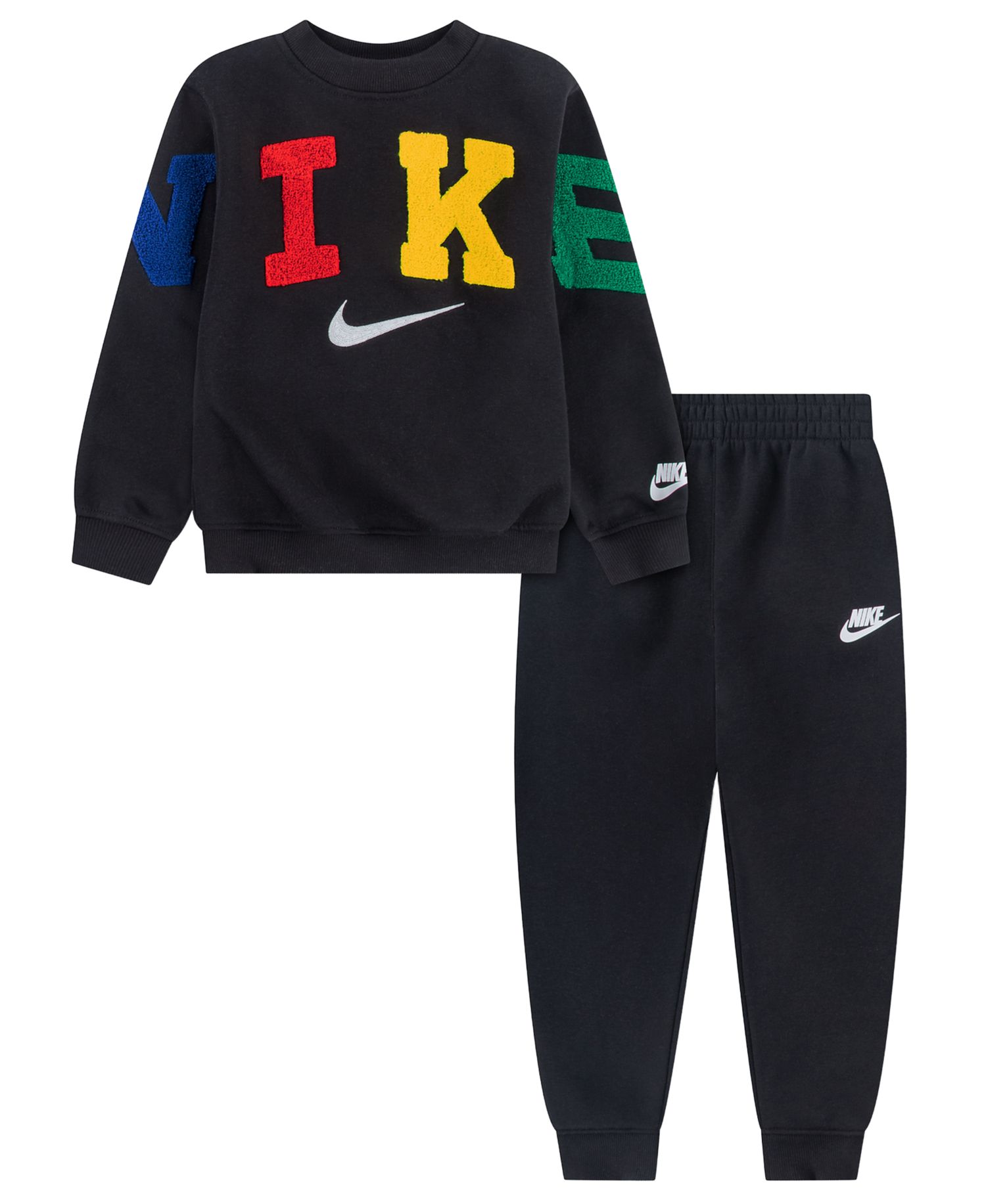 Boys' 2T-7 Fleece Crewneck Sweatshirt and Joggers, 2-Piece Set