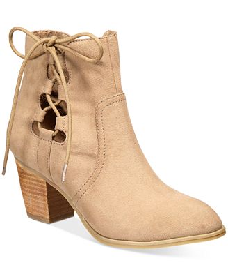 report tan booties