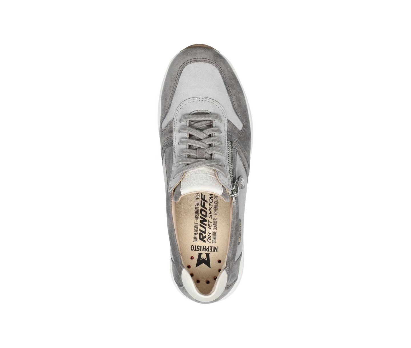 Женские кроссовки Mephisto Kim Suede Leather Zip, цвет: Серый — фото 5