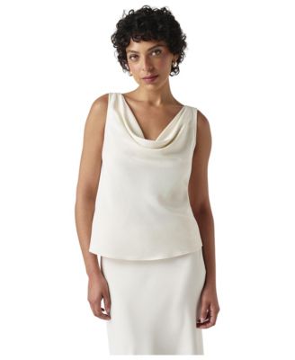 Women's Nyla Cowl Neck Sleeveless Satin Top
