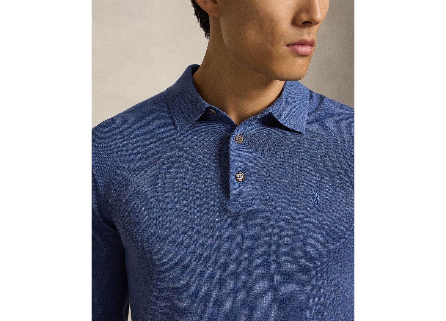 Men's Wool Polo-Collar Sweater