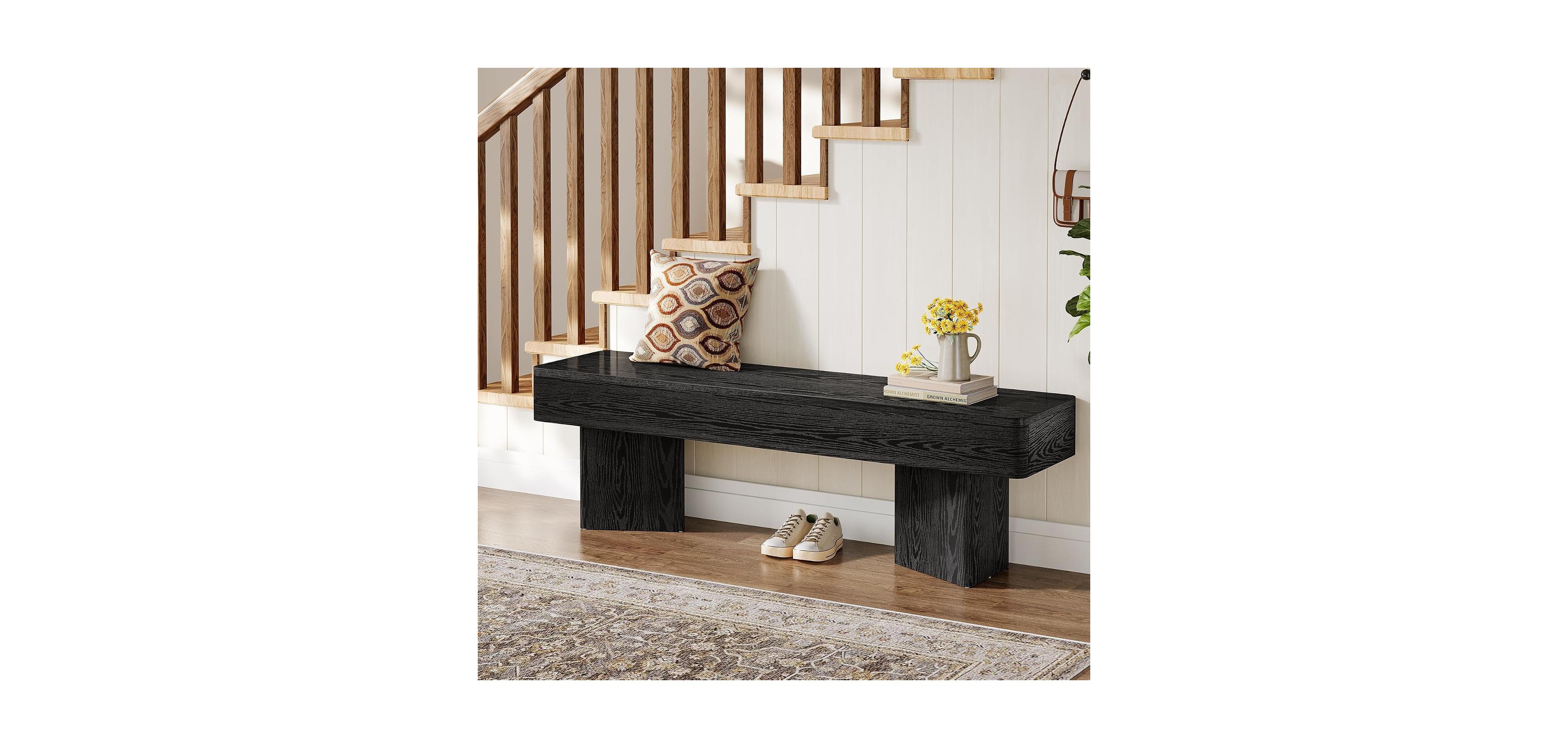 Tribesigns 47.24" Modern Entryway Bench, for Hallway, Mudroom, Living Room