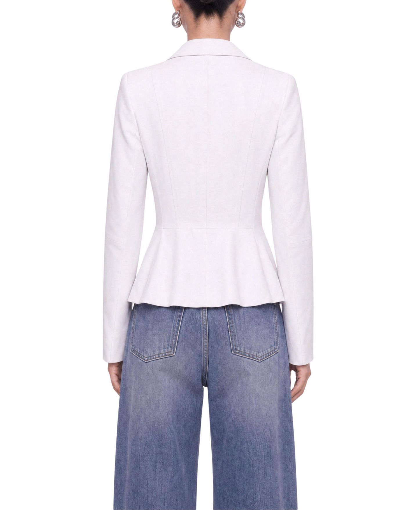 Женская рубашка NOCTURNE Long-Sleeve Slim-Fit Pleat-Detail, цвет: Белый — фото 4