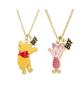 Gold-Tone Winnie the Pooh and Piglet BFF Necklaces, 2-Piece Set
