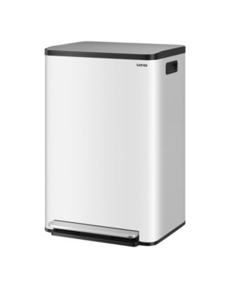 13 Gallon Step-on Trash Can Kitchen Garbage Bin with Removable Inner Buckets