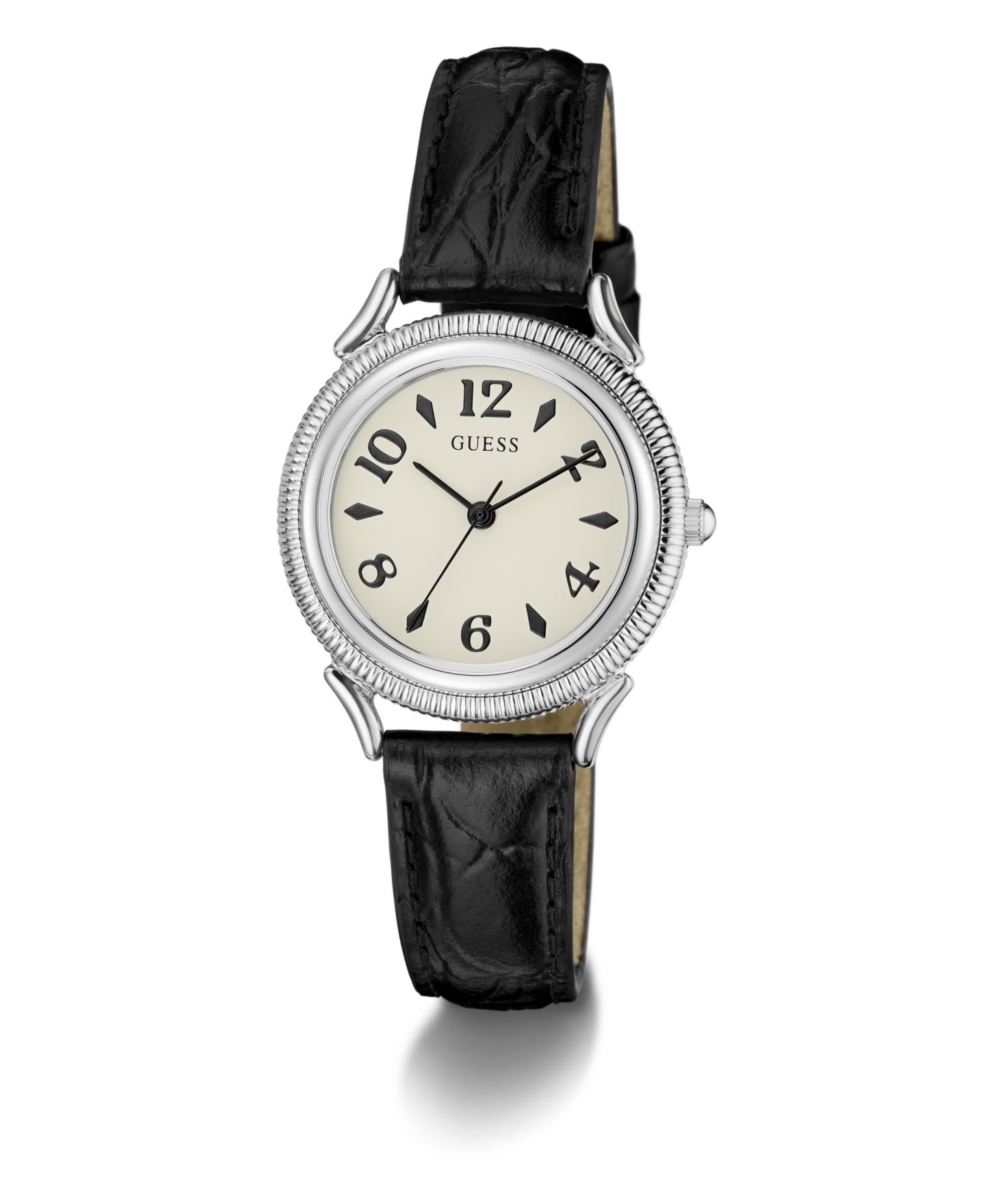 Часы GUESS Unisex Quartz Analog Black Leather 31mm — фото 5