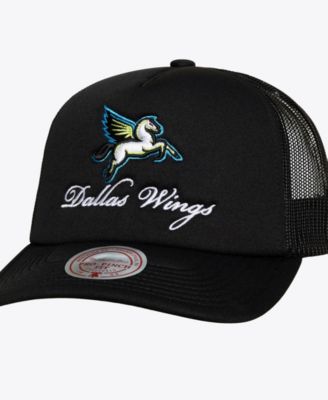Men's and Women's Black Dallas Wings Script Pro Pinch Adjustable Trucker Hat