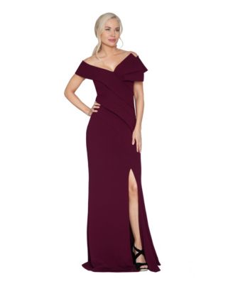 Women's Off-The-Shoulder Slit Gown