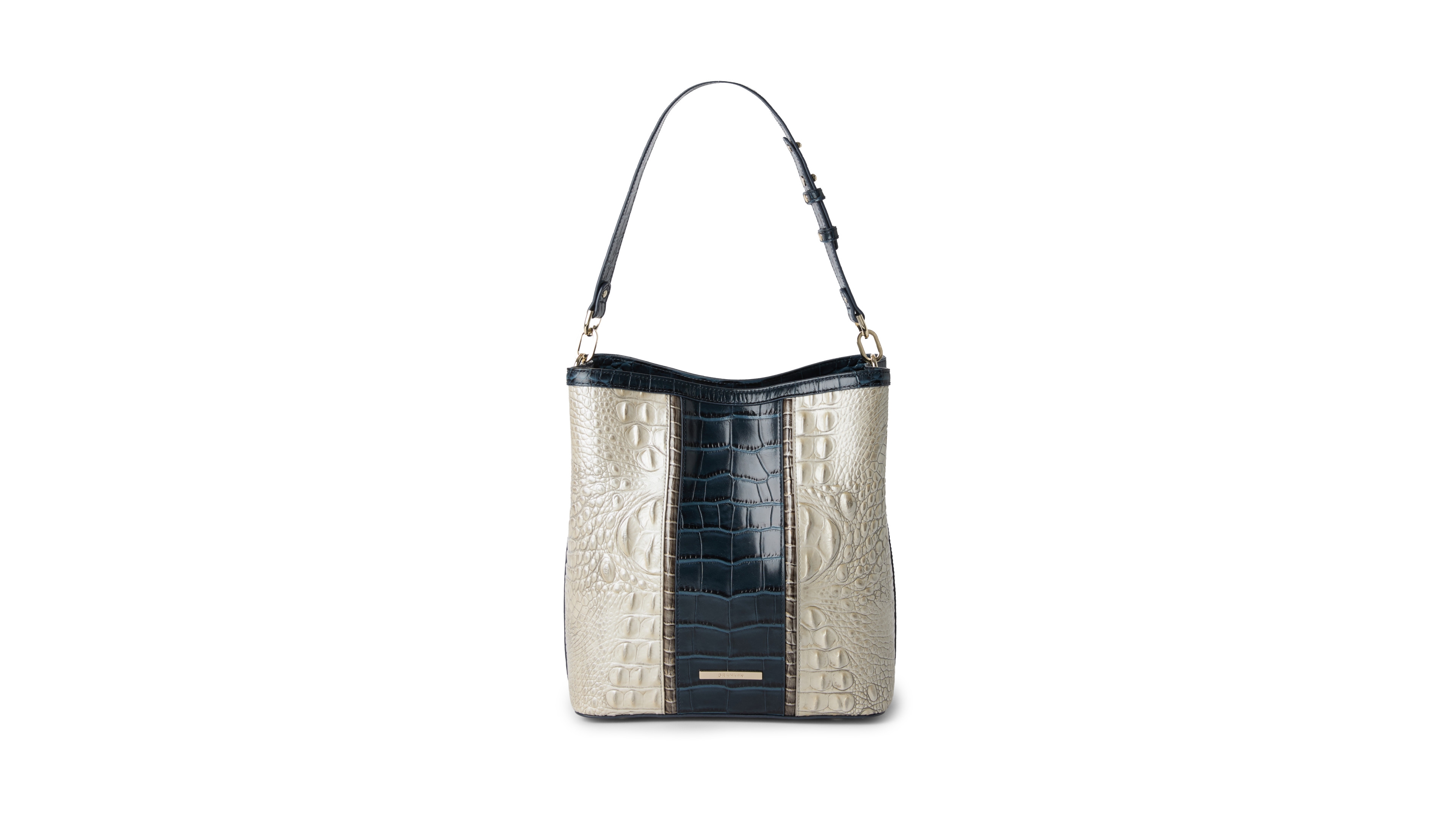Brahmin Celina Leather Adjustable Medium Bucket Handbag