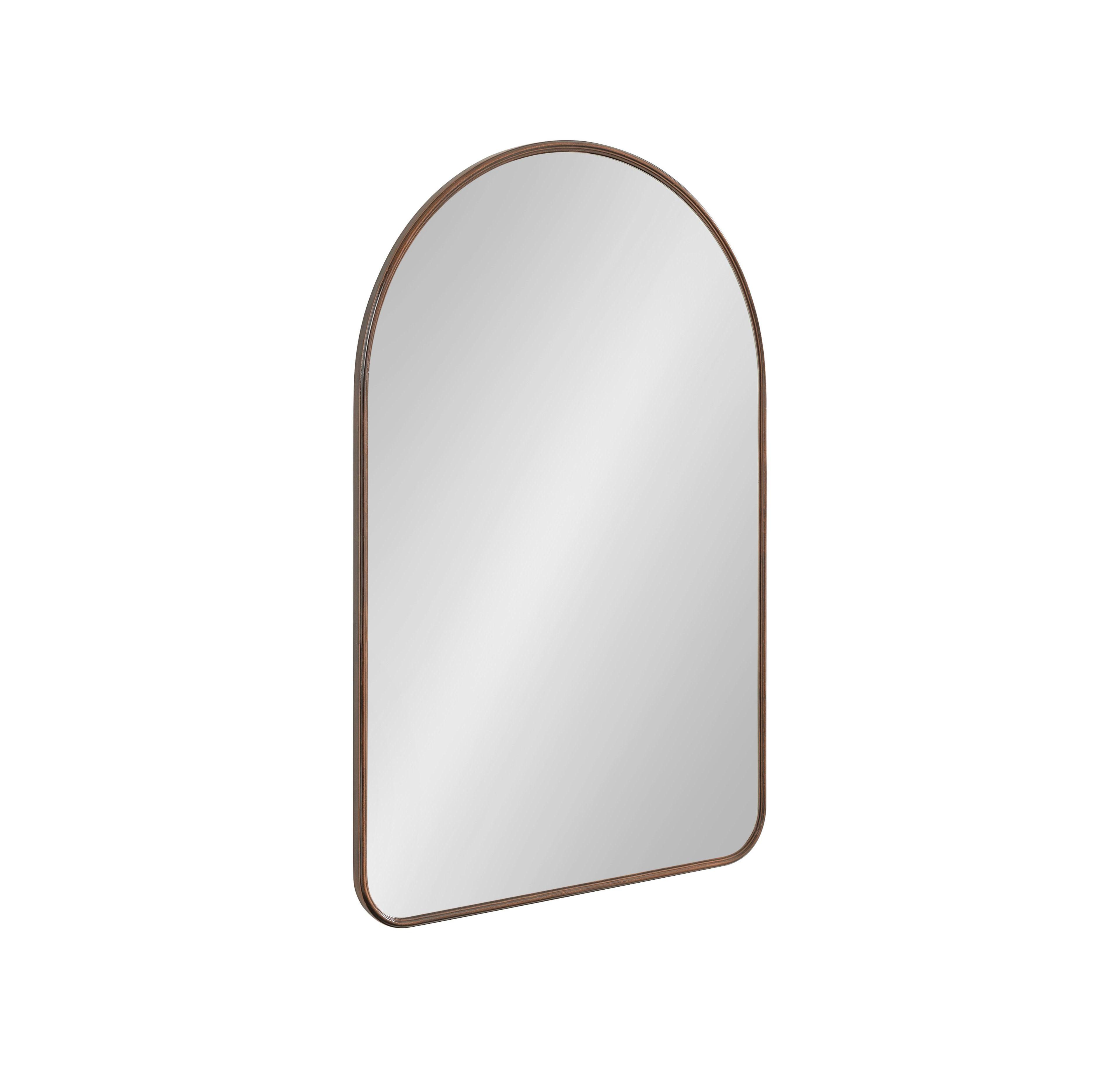 Kate and Laurel Caskill Framed Arch Wall Mirror for Over Sink, Easy to Hang, Living Room Wall Decor, Bedroom Mirror Option