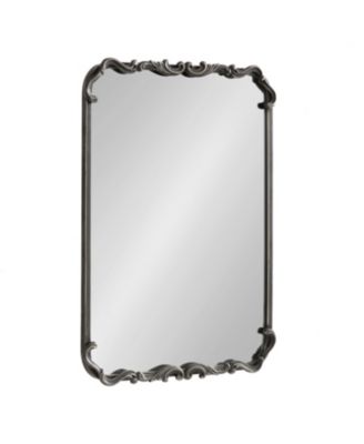 Brazelton Traditional Rounded Rectangle Ornate Mirror for Bathroom Vanity or Fireplace Mantel Mirror
