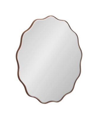 Viona Round Scalloped Mirror Round Wavy Bathroom Mirror for Over Sink, Dorm Room Decor, Easy to Hang