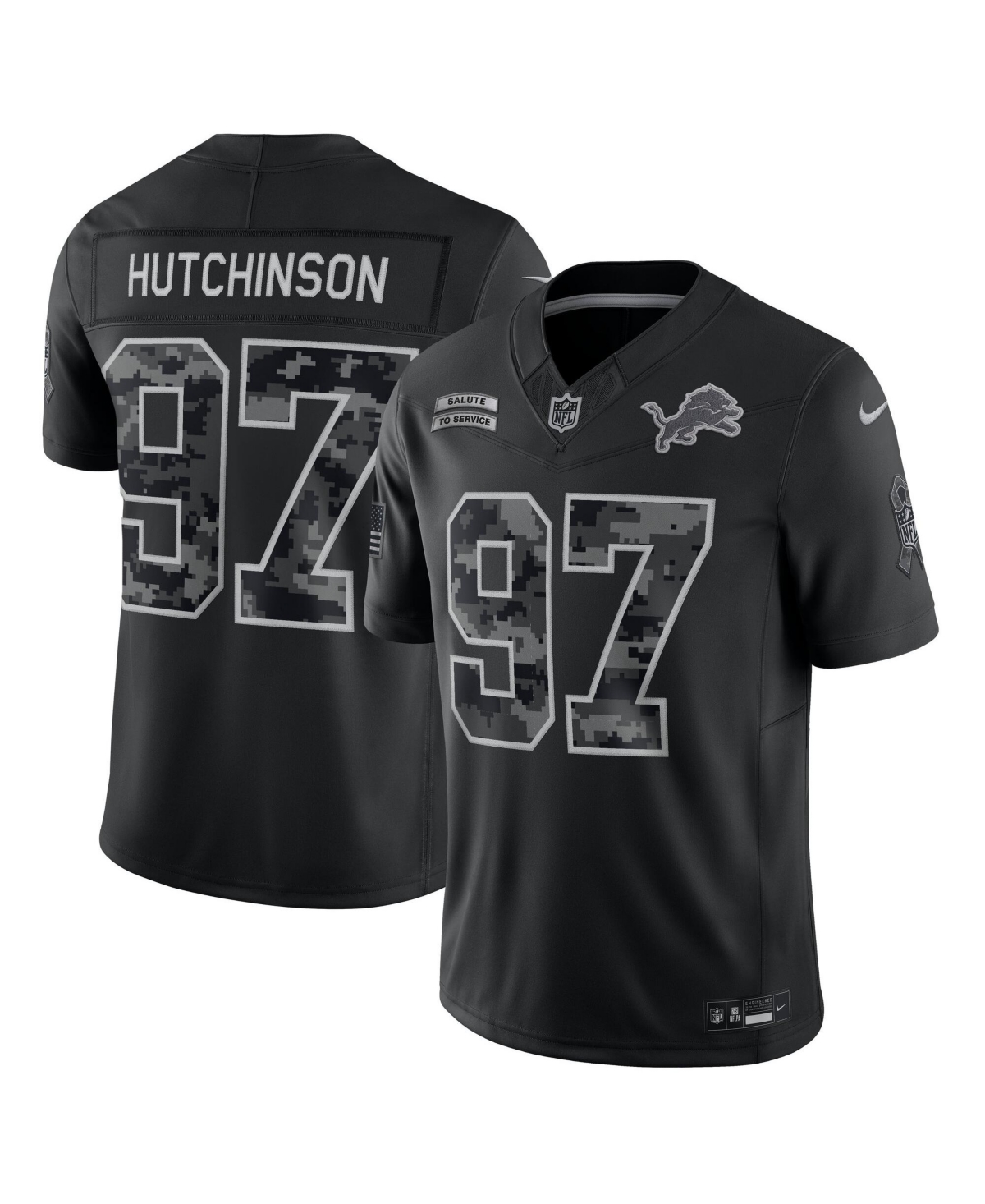 Nike Men's Black Detroit Lions Stitched Limited Jersey