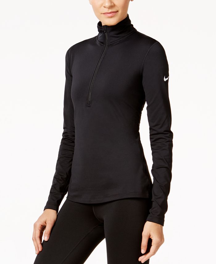 Nike Pro Warm Dri-FIT Fleece-Lined Half-Zip Training Top -