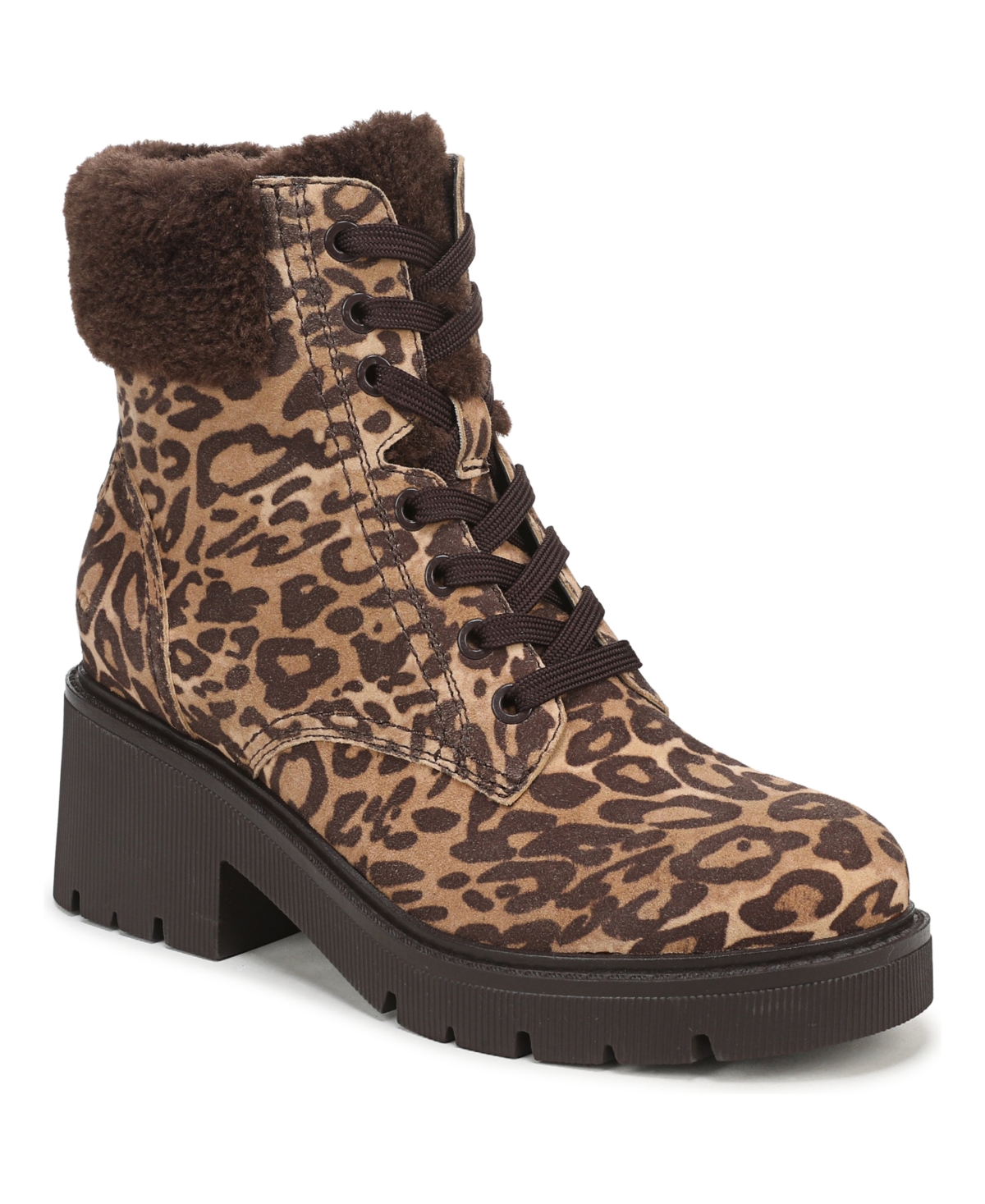 Naturalizer Women's Jovani-Cozy Lace-Up Round Toe Block Heel Suede Boots