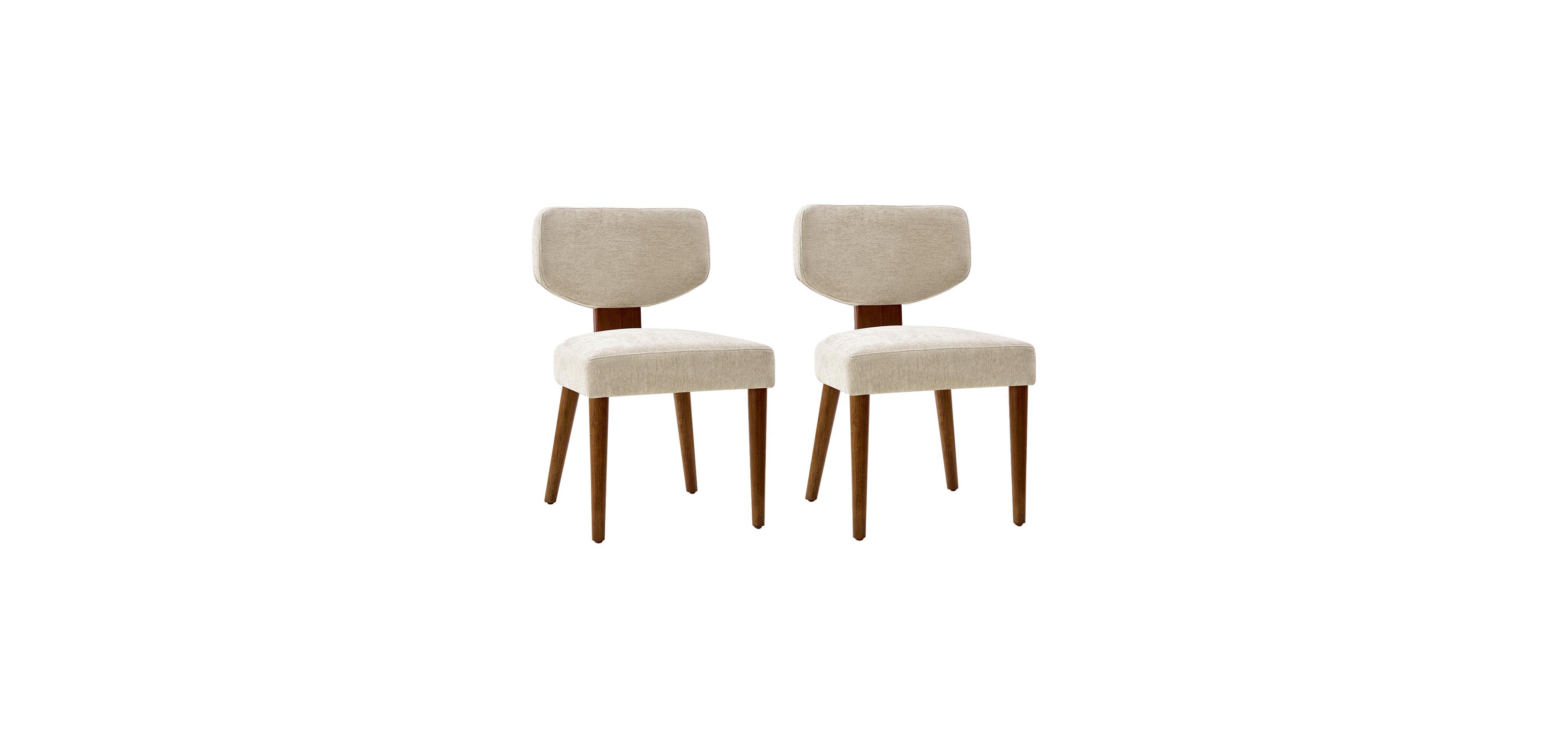 Hulala Home Hipolito Mid Century Modern Upholstered Dining Chairs