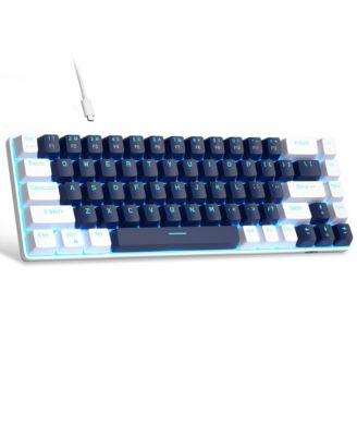  Compact Mechanical Gaming Keyboard 68 Keys Mini Wired LED Backlit for Office PC