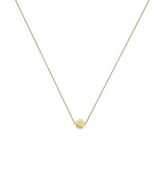 Lana Circular Pendant String Necklace 14k Gold Plated Minimalist Piece