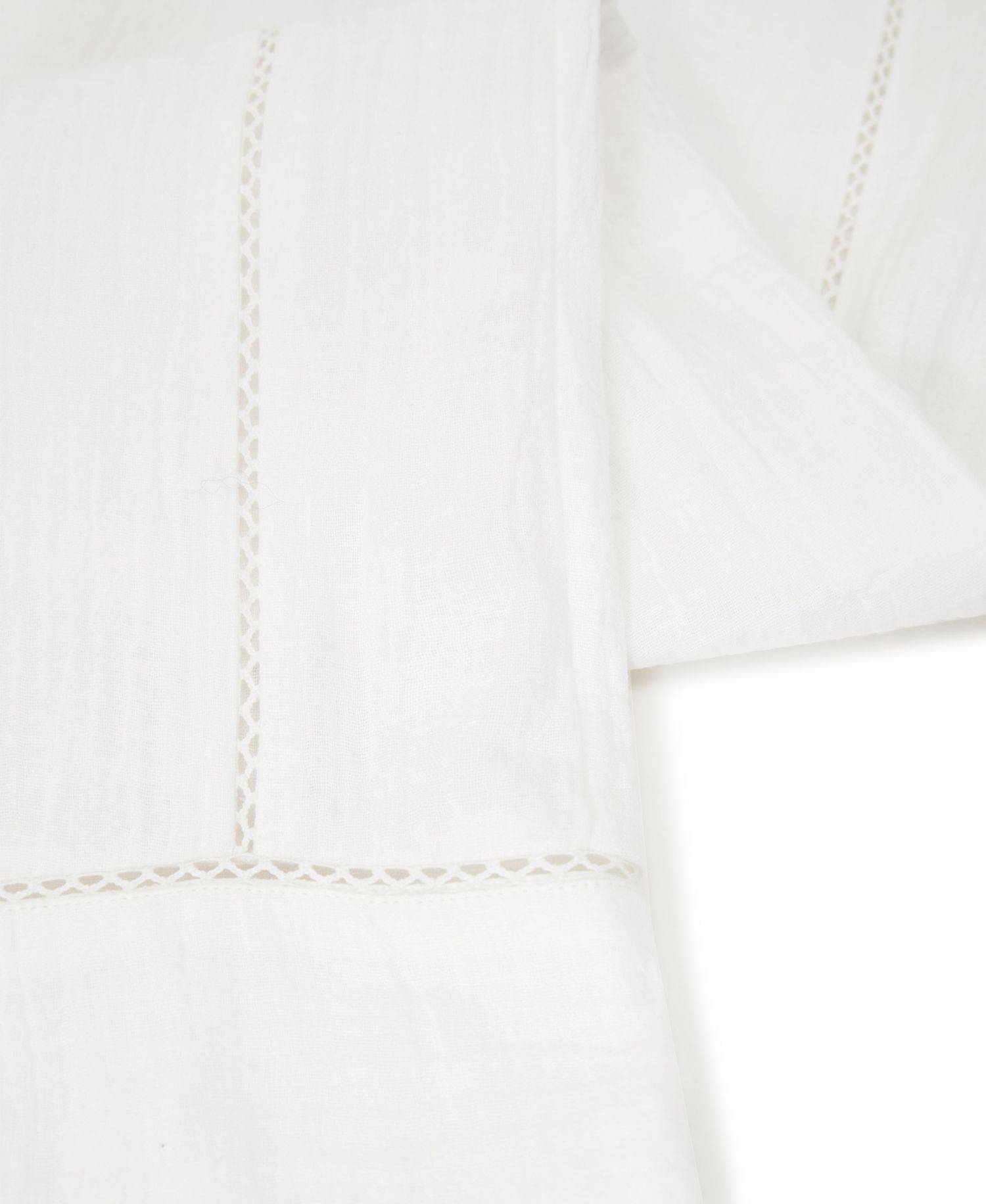 Women's Rue Cotton Cheesecloth Wide-Leg Drawstring Ladder-Stitch Pants