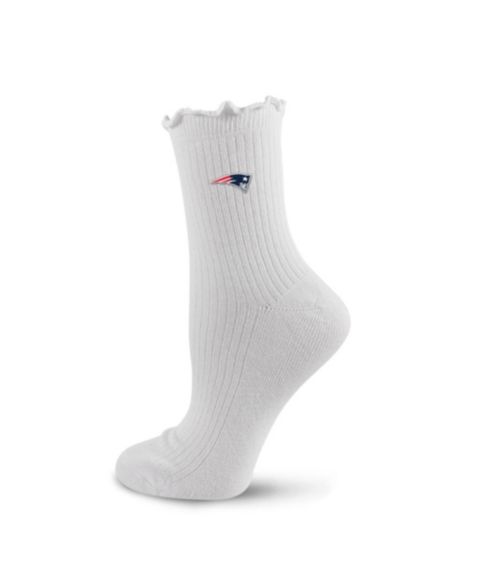 Женские укороченные носки Pro Compression New England Patriots с логотипом, белые