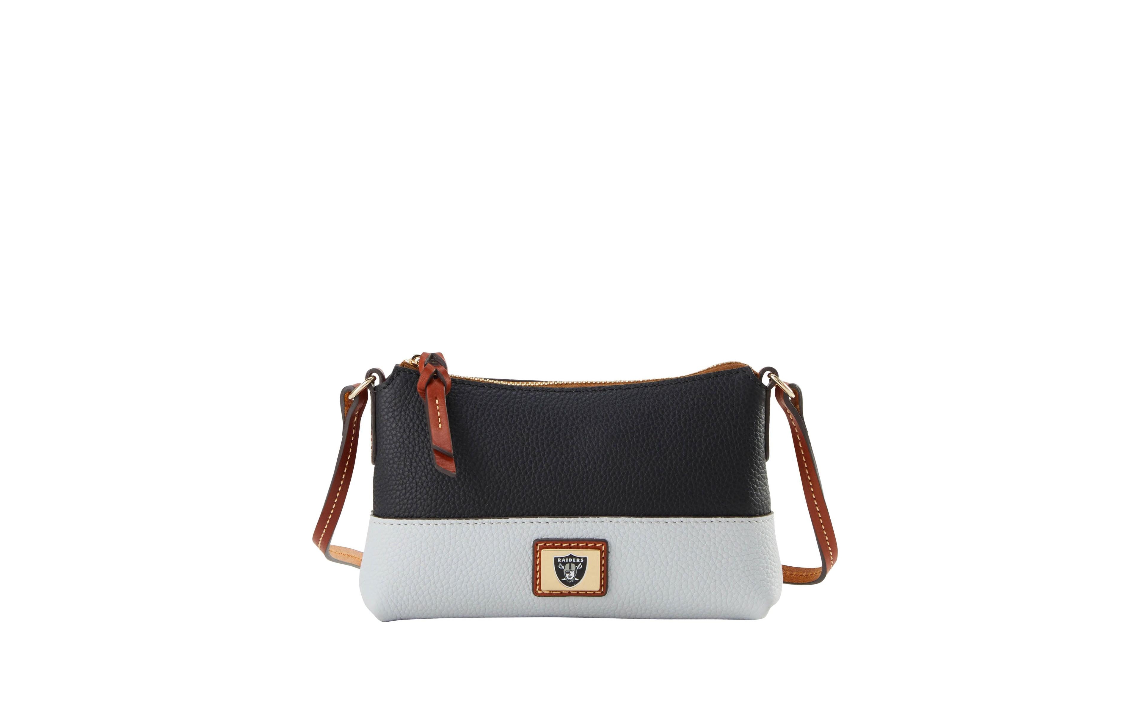 Dooney & Bourke Halftime Izzy Las Vegas Raiders Water-Resistant Leather Crossbody Purse