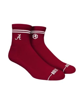 Men's and Women's Alabama Crimson Tide Casual Stripe Quarter-Length Socks