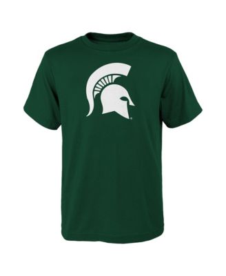 Big Boys and Girls Green Michigan State Spartans Primary Logo T-Shirt